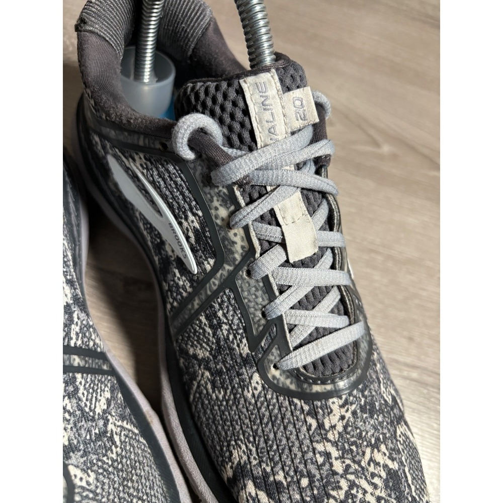 Brooks Adrenaline GTS 20 Womens 8 Grey Snakeskin Running Shoes Trails Training - Picture 7 of 8